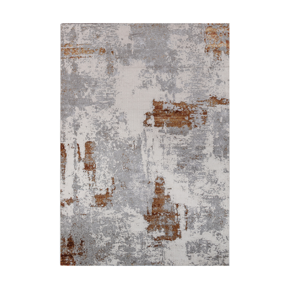 Belle Abstract Textured Rug in gray and brown, perfect for modern home decor.