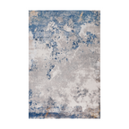 Sky Abstract Textured Rug in blue, gray, and cream colors