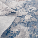 Sky Abstract Textured Rug featuring blue and gray abstract design, perfect for modern decor.