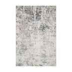 Nash abstract textured rug in muted gray and blue tones