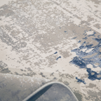 Blue and gray Opal Abstract Textured Rug, ideal for contemporary interiors.