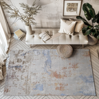 Asher Impressionism textured rug in soft colors, ideal for modern living spaces.