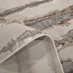 Max Strip Textured Rug showcasing modern neutral tones for elegant home aesthetics.