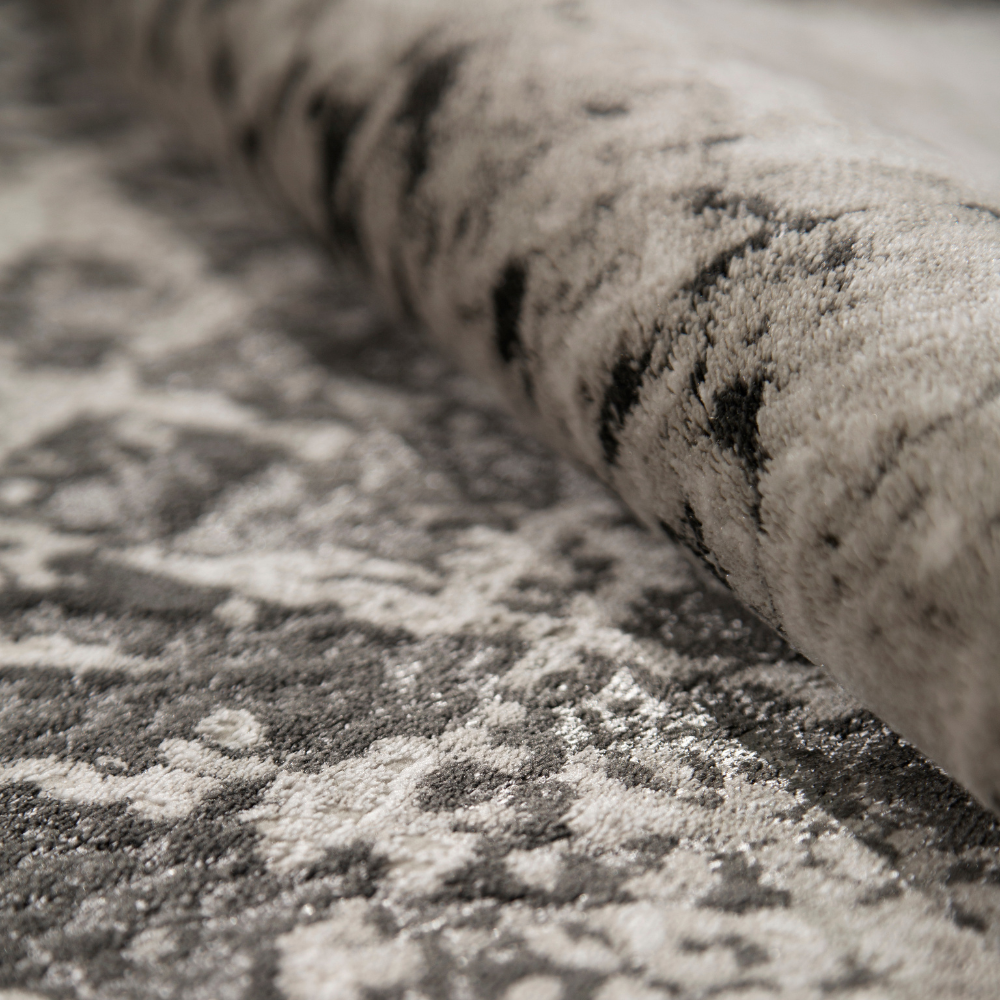 Stella Abstract Textured Rug with neutral patterns, emphasizing intricate design.