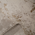 Vera Abstract Textured Rug in beige and gold for elegant home interiors