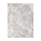 Celeste Flower Textured Rug with floral design in grey tones