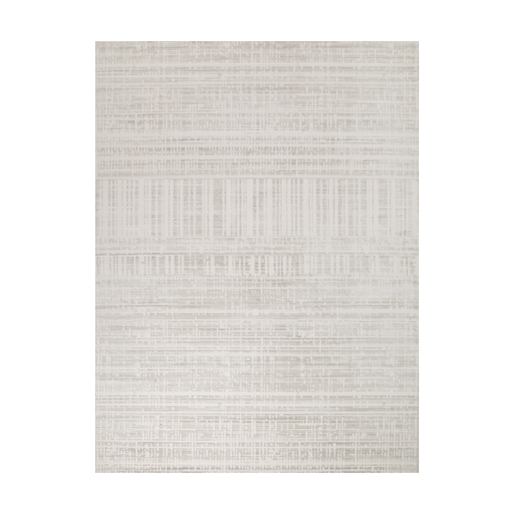 Melody Strip Textured Rug in cream and beige tones