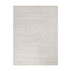 Melody Strip Textured Rug in cream and beige tones
