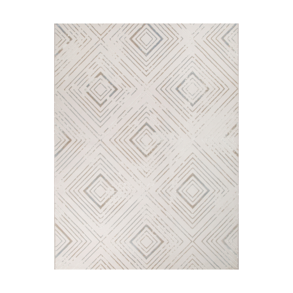 Remy Diamond Textured Rug in geometric pattern, perfect for modern decor.