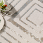 Geometric Remy Diamond Textured Rug, ideal for modern home decor.