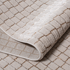 Cleo checkered rug featuring soft texture and neutral color palette