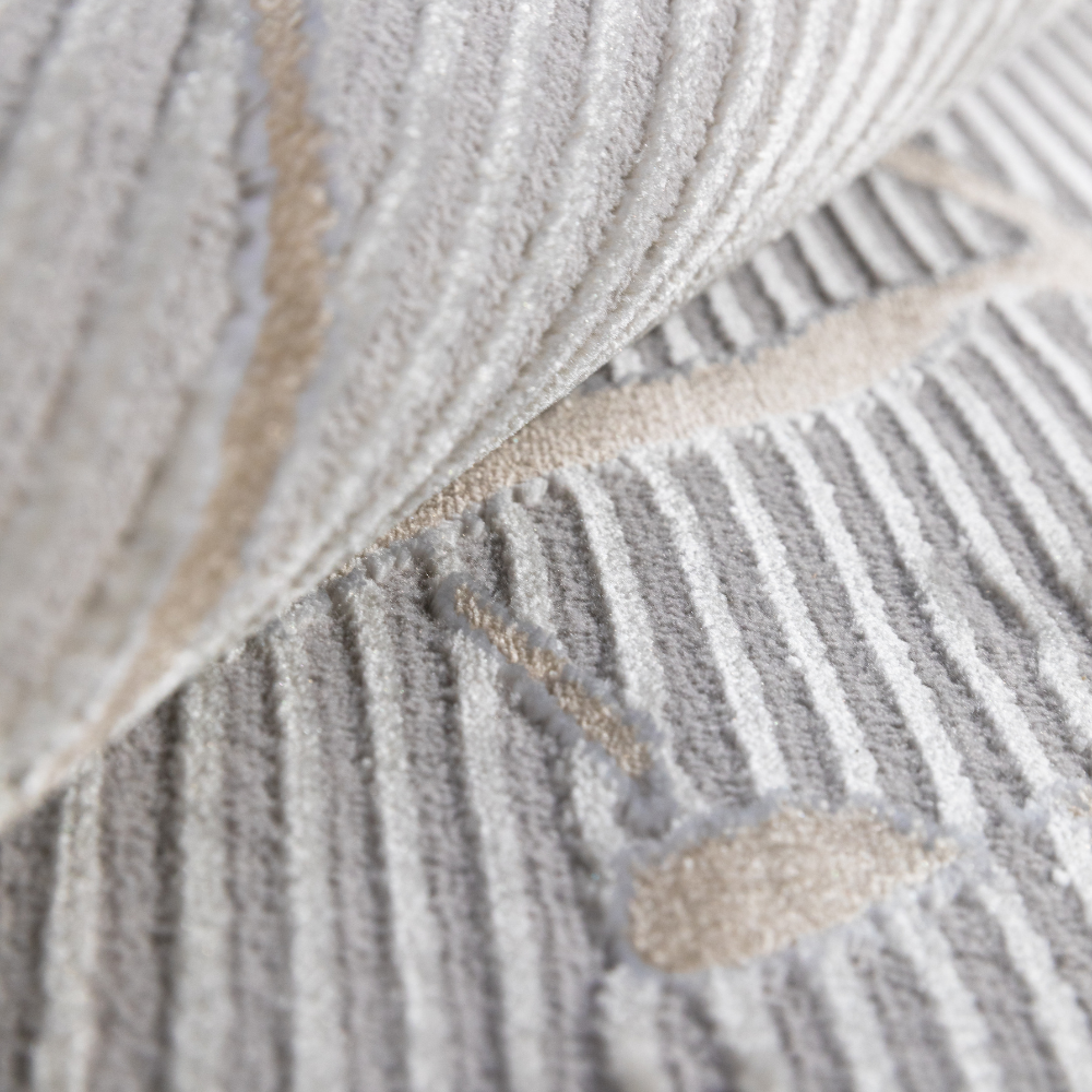 Close-up of Uma Abstract Textured Rug highlighting soft neutral tones and design