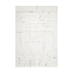 Aeron Abstract Textured Rug in beige and cream, perfect for modern home decor.