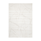 Thalion abstract textured rug in neutral tones with linear design