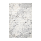 Drystan abstract textured rug in gray and white marble design