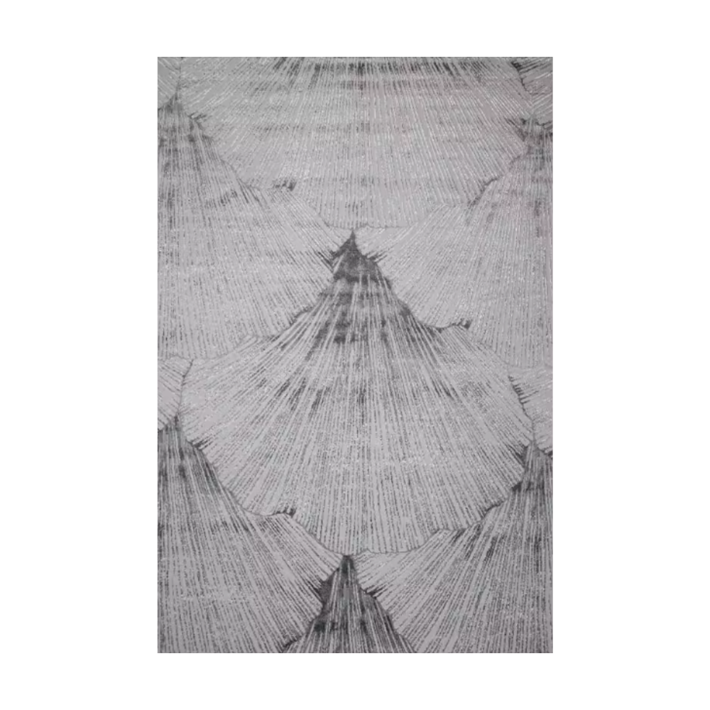 Drivon Abstract Textured Rug in gray tones with unique design